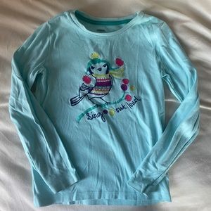 GYMBOREE Girls Blue Long Sleeve Tee T-shirt size 12